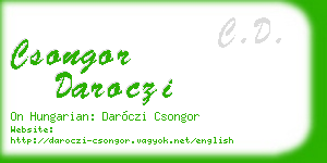 csongor daroczi business card